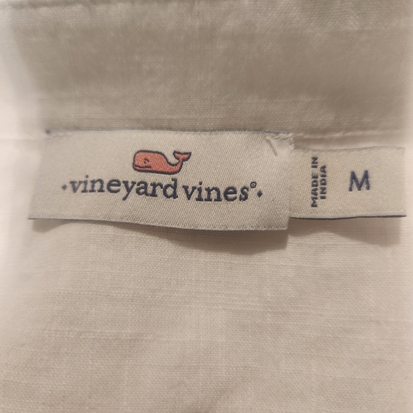 Vineyard Vines White and Navy Striped Casual Shirt - Picture 7 of 8